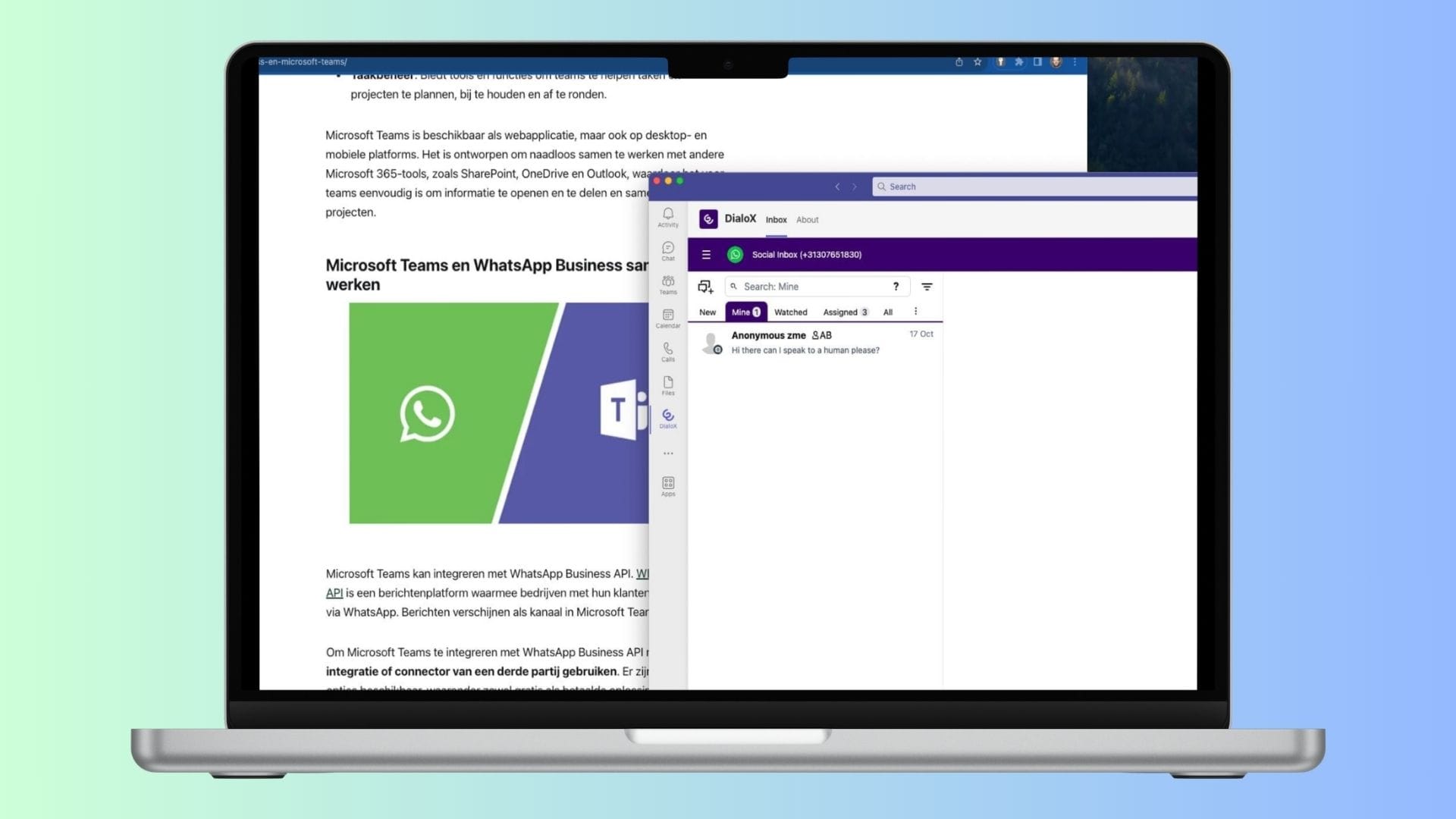Klantcommunicatie integreren binnen MS Teams: Mijn ervaring met DialoX